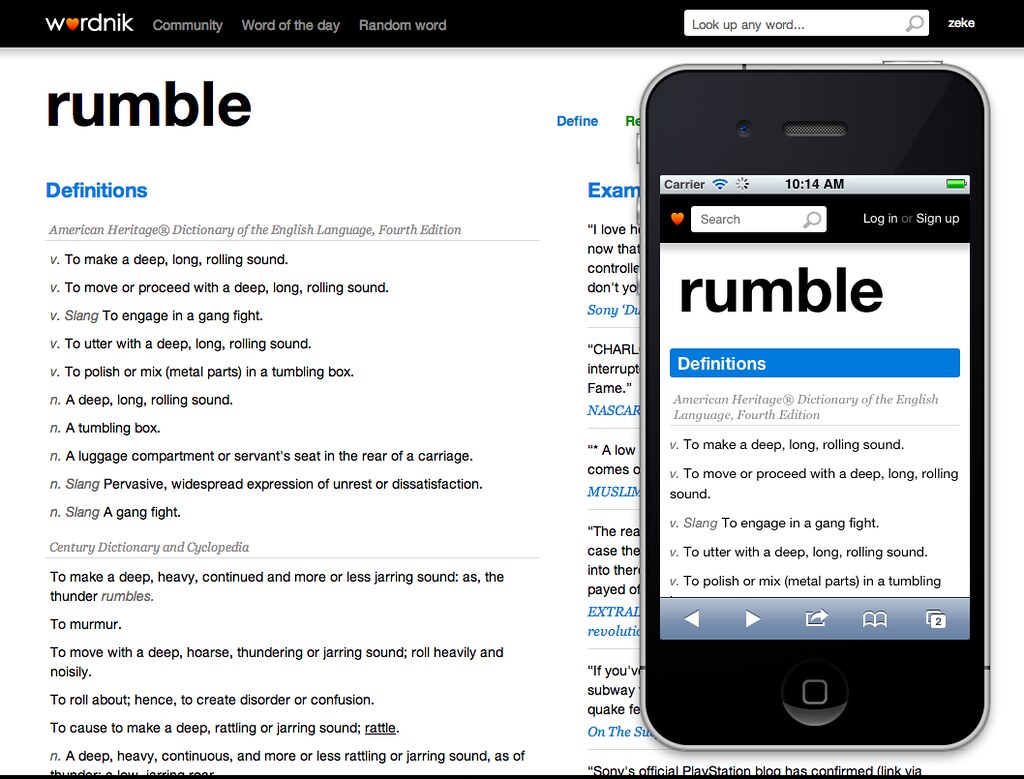 Responsive Styles on wordnik.com